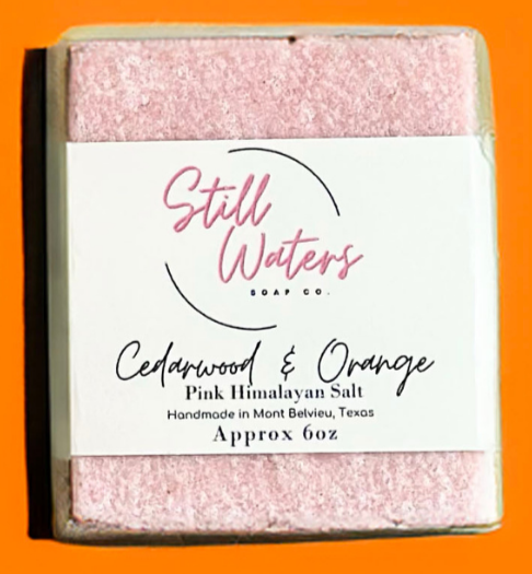 Cedarwood & Orange Pink Himalayan Salt Soap